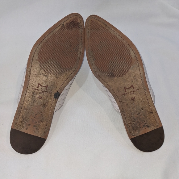 Marc Fischer ML Garren White Leather Mules Size 6 - Picture 10 of 10
